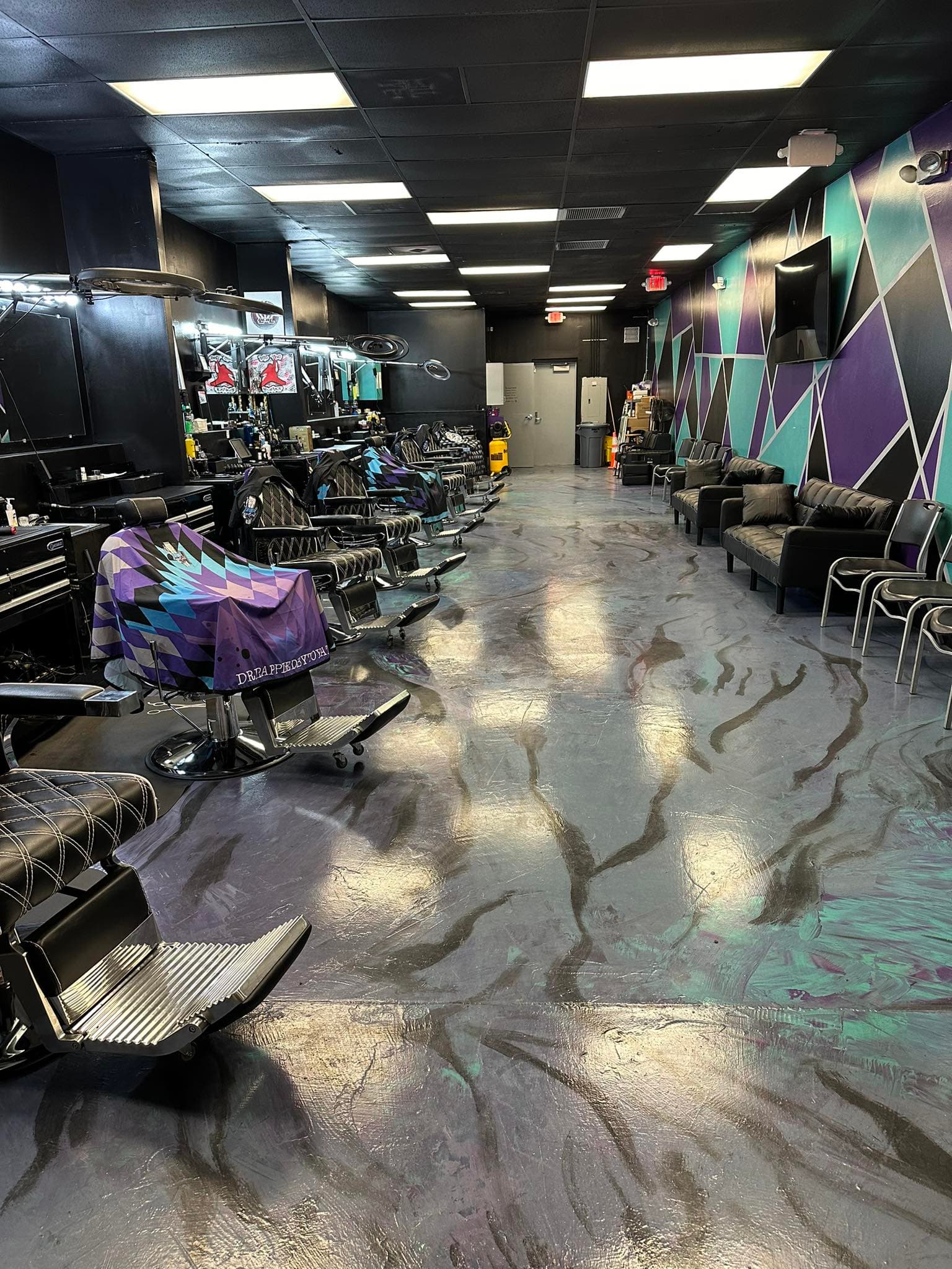 Queen City Barber Lounge interior
